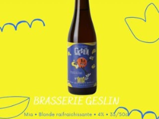 Mia, bière blonde rafraichissante et désaltérante comme les rires de ma petite sœur. 4%